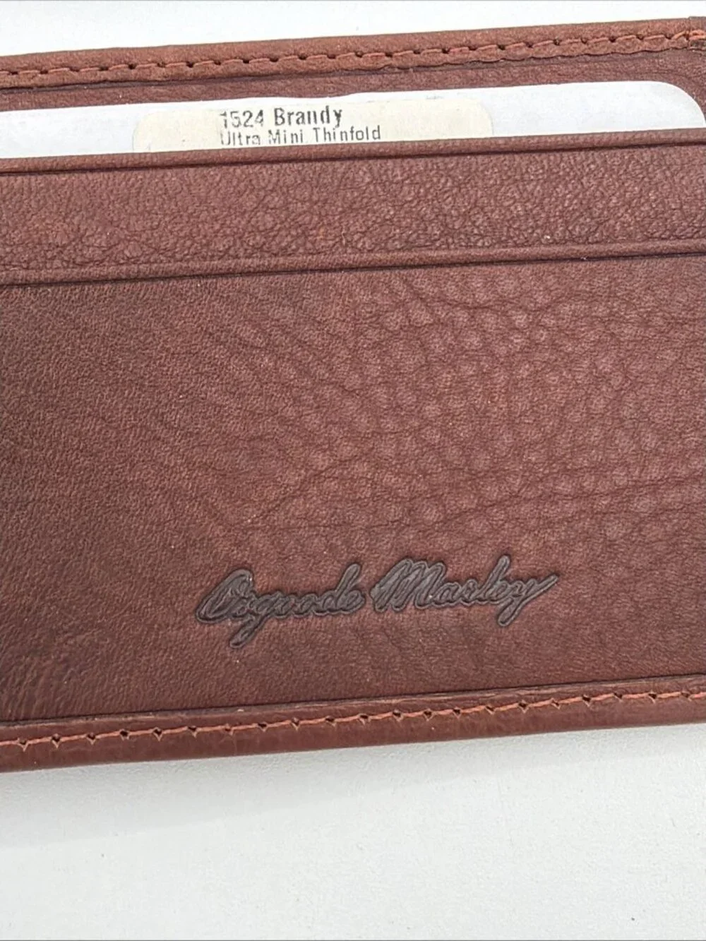 Osgoode Marley Ultra Mini Thinfold Leather Wallet - Brandy